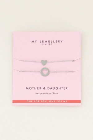 Mother & Daughter Bracelet Zil zilver