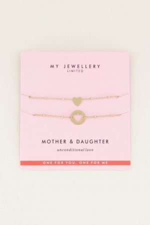 Mother & Daughter Bracelet Gou goud