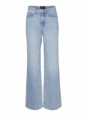 VMTESSA HR WIDE JEANS Light Blue Deni