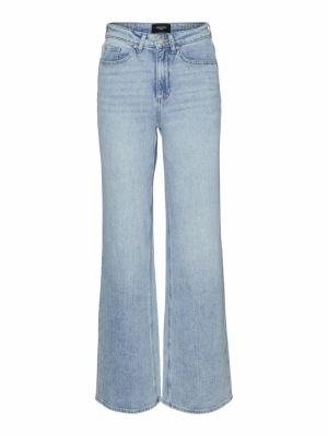 VMTESSA HR WIDE JEANS Light Blue Deni