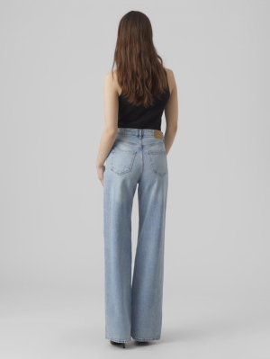 VMTESSA HR WIDE JEANS Light Blue Deni