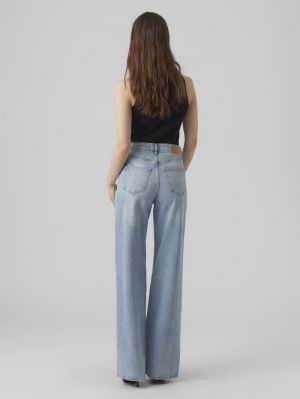 VMTESSA HR WIDE JEANS Light Blue Deni