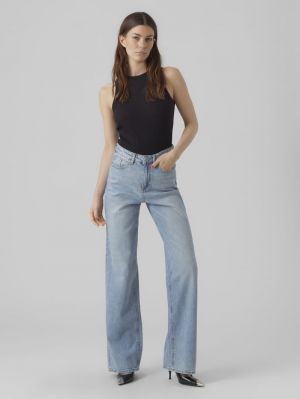 VMTESSA HR WIDE JEANS Light Blue Deni
