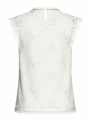 PCOLLINE SL LACE TOP NOOS BC Cloud Dancer