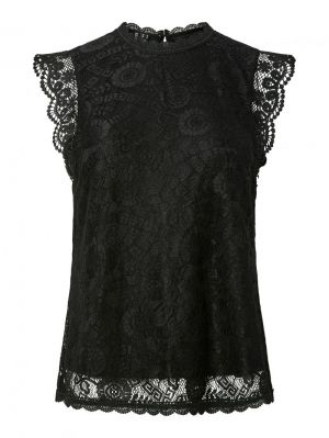 PCOLLINE SL LACE TOP NOOS BC Black