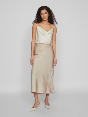 VIELLETTE HW LONG SKIRT - NOOS Feather Gray