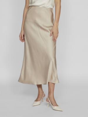 VIELLETTE HW LONG SKIRT - NOOS Feather Gray