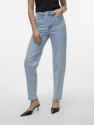 VMTESSA HR MOM JEANS RA339 GA Light Blue Deni