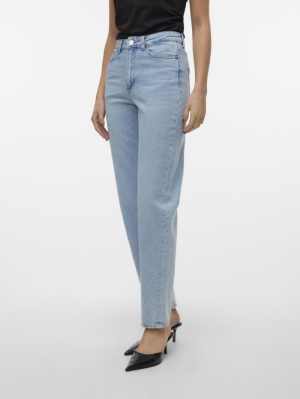 VMTESSA HR MOM JEANS RA339 GA Light Blue Deni