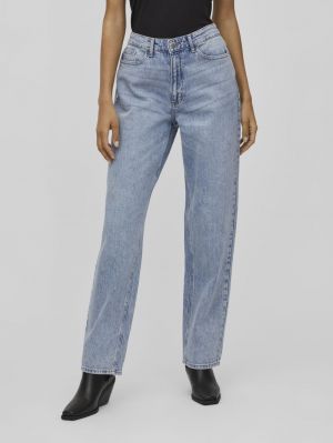 VIKELLY JAF HW STRAIGHT JEANS- Light Blue Deni