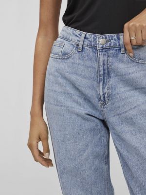 VIKELLY JAF HW STRAIGHT JEANS- Light Blue Deni
