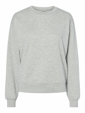 PCCHILLI LS LOOSE SWEAT NOOS B Light Grey Mela
