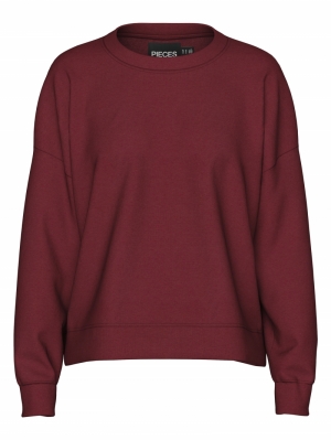 PCCHILLI LS LOOSE SWEAT NOOS B Tawny Port