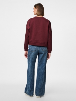 PCCHILLI LS LOOSE SWEAT NOOS B Tawny Port