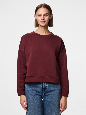 PCCHILLI LS LOOSE SWEAT NOOS B Tawny Port