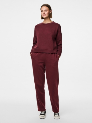 PCCHILLI LS LOOSE SWEAT NOOS B Tawny Port