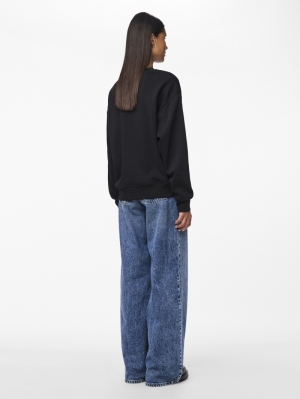 PCCHILLI LS LOOSE SWEAT NOOS B Black