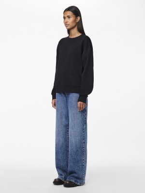 PCCHILLI LS LOOSE SWEAT NOOS B Black