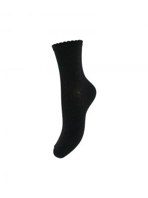 PCSEBBY GLITTER LONG SOCKS NOO Black