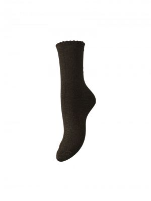 PCSEBBY GLITTER LONG SOCKS NOO Hot Fudge/TONED