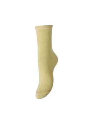 PCSEBBY GLITTER LONG SOCKS NOO French Vanilla/