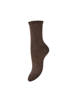 PCSEBBY GLITTER LONG SOCKS NOO Morel/TONED LUR