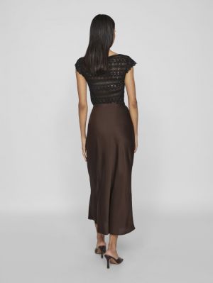 VIELLETTE HW MIDI SKIRT - NOOS Coffee Bean