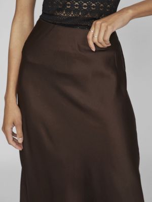 VIELLETTE HW MIDI SKIRT - NOOS Coffee Bean