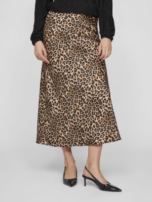 VIELLETTE HW MIDI SKIRT - NOOS Caramel Café/LE