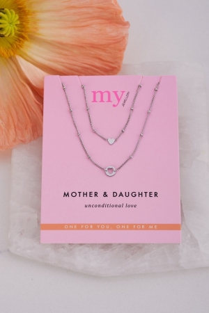 Necklace mother daughter Silver