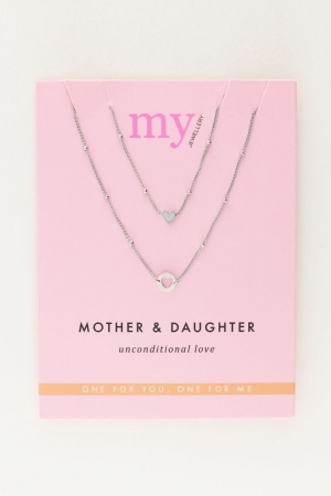 Necklace mother daughter Silver
