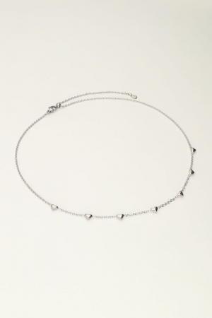 Necklace tiny hearts Silver