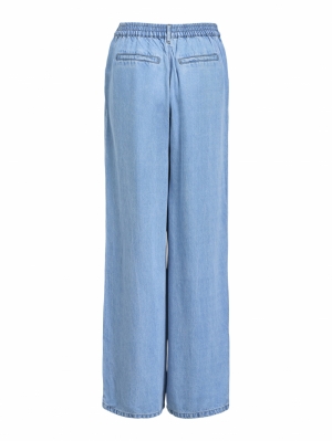 OBJFRAME LISA WIDE MW PANTS NO Light Blue Deni