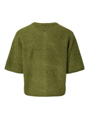 PCSILLY SS O-NECK KNIT CARDIGA Sphagnum/MELANG