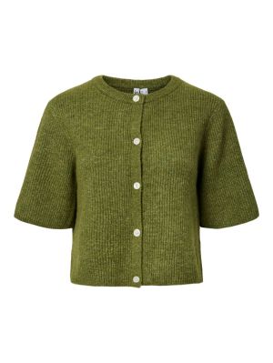 PCSILLY SS O-NECK KNIT CARDIGA Sphagnum/MELANG