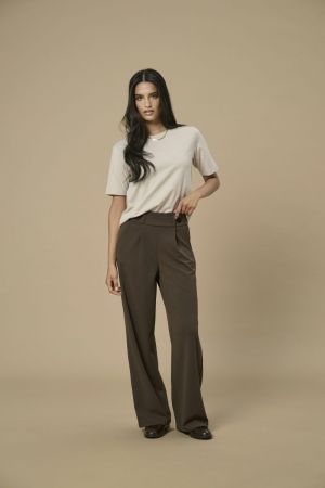 JDYGEGGO LIFE NEW LONG PANT JR Choc Br/black b