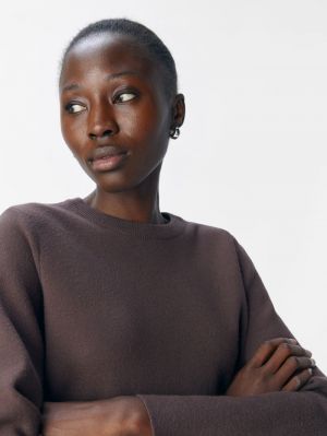 OBJREYNARD O-NECK PULLOVER NOO Seal Brown