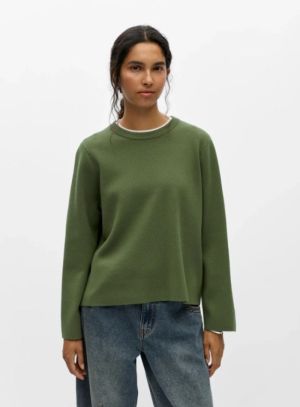 OBJREYNARD O-NECK PULLOVER NOO Bronze Green