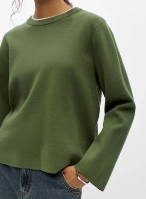 OBJREYNARD O-NECK PULLOVER NOO Bronze Green