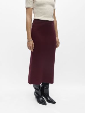 OBJREYNARD HW KNIT SKIRT NOOS Windsor Wine