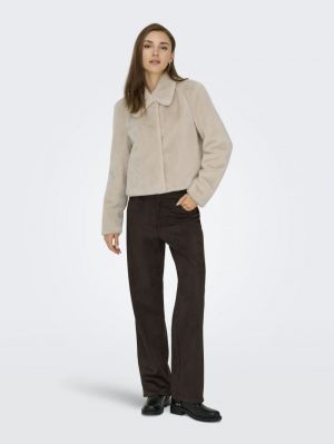 JDYMACY LIFE FAUX FUR JACKET O Moonbeam