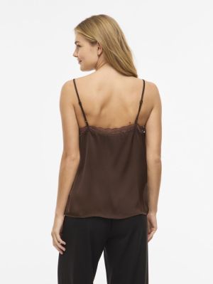 VIENNA RAVENNA LACE SINGLET - Coffee Bean