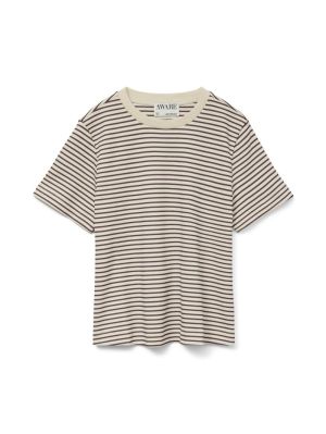 AWJADA NAIMA SS O-NECK T-SHIRT Birch/Catawba G