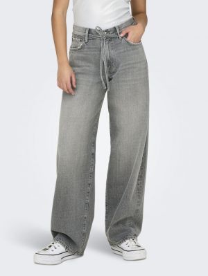 ONLGIANNA MW STRAIGHT DNM DOT7 Medium Grey Den