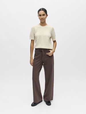 OBJROSIE MW WIDE JEANS NOOS Seal Brown