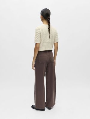 OBJROSIE MW WIDE JEANS NOOS Seal Brown