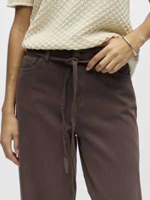 OBJROSIE MW WIDE JEANS NOOS Seal Brown