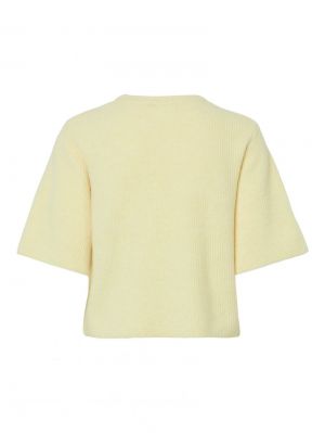 PCSILLY SS O-NECK KNIT NOOS BC Pale Banana/MEL