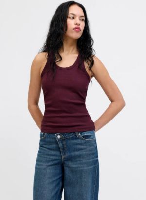 JXFRIDA SL U-NECK TOP JRS NOOS Winetasting