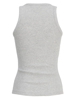 JXFRIDA SL U-NECK TOP JRS NOOS Light Grey Mela